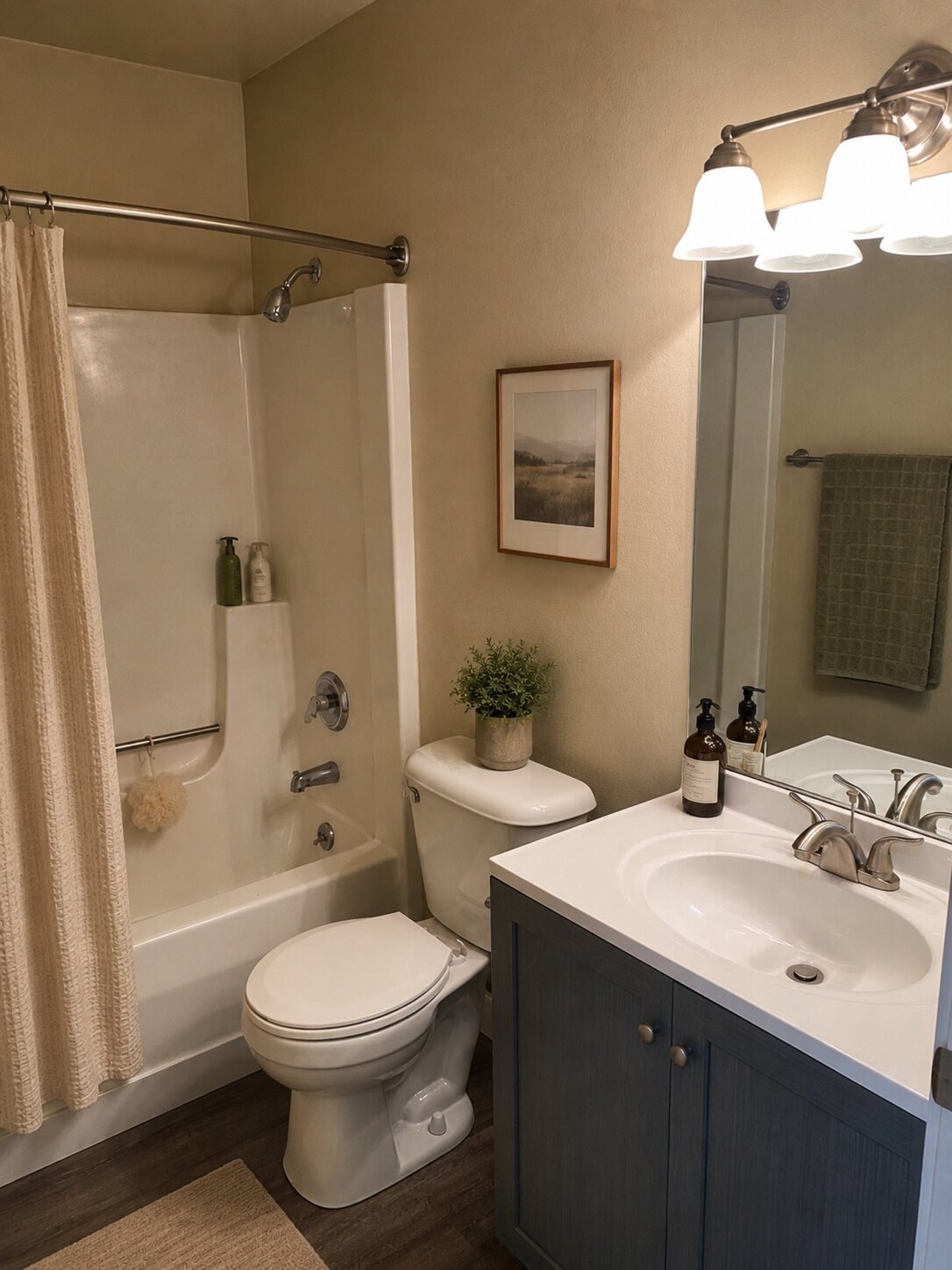 Bathroom at The Grove apartments