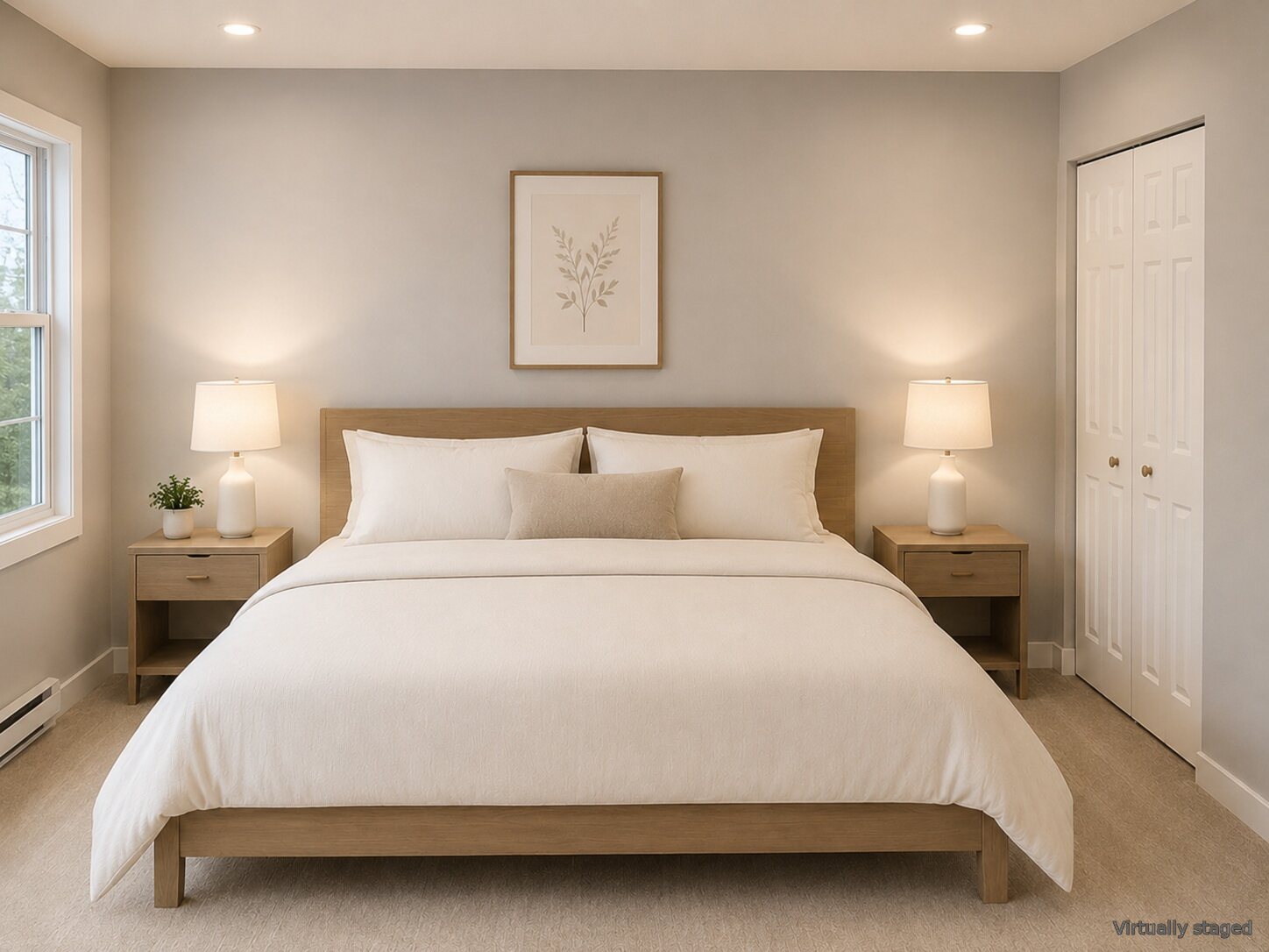 Second bedroom at The Grove apartments, virtually staged