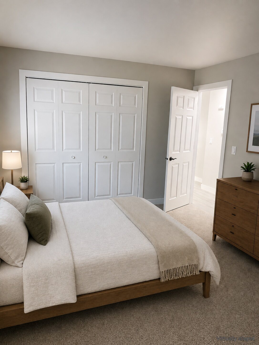 Second bedroom at The Trail apartments, virtually staged